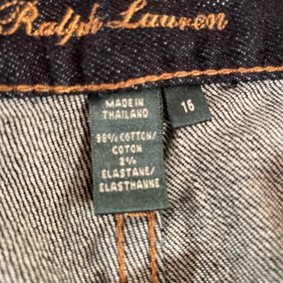 Ralph Lauren, NEW Classic Bootcut Stretch Dark Wash Size 16” W X 31” L - Picture 9 of 12